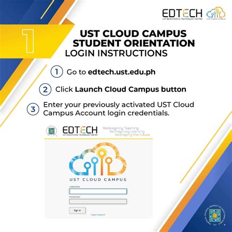 HOW TO LOGIN (UST Cloud Campus) .